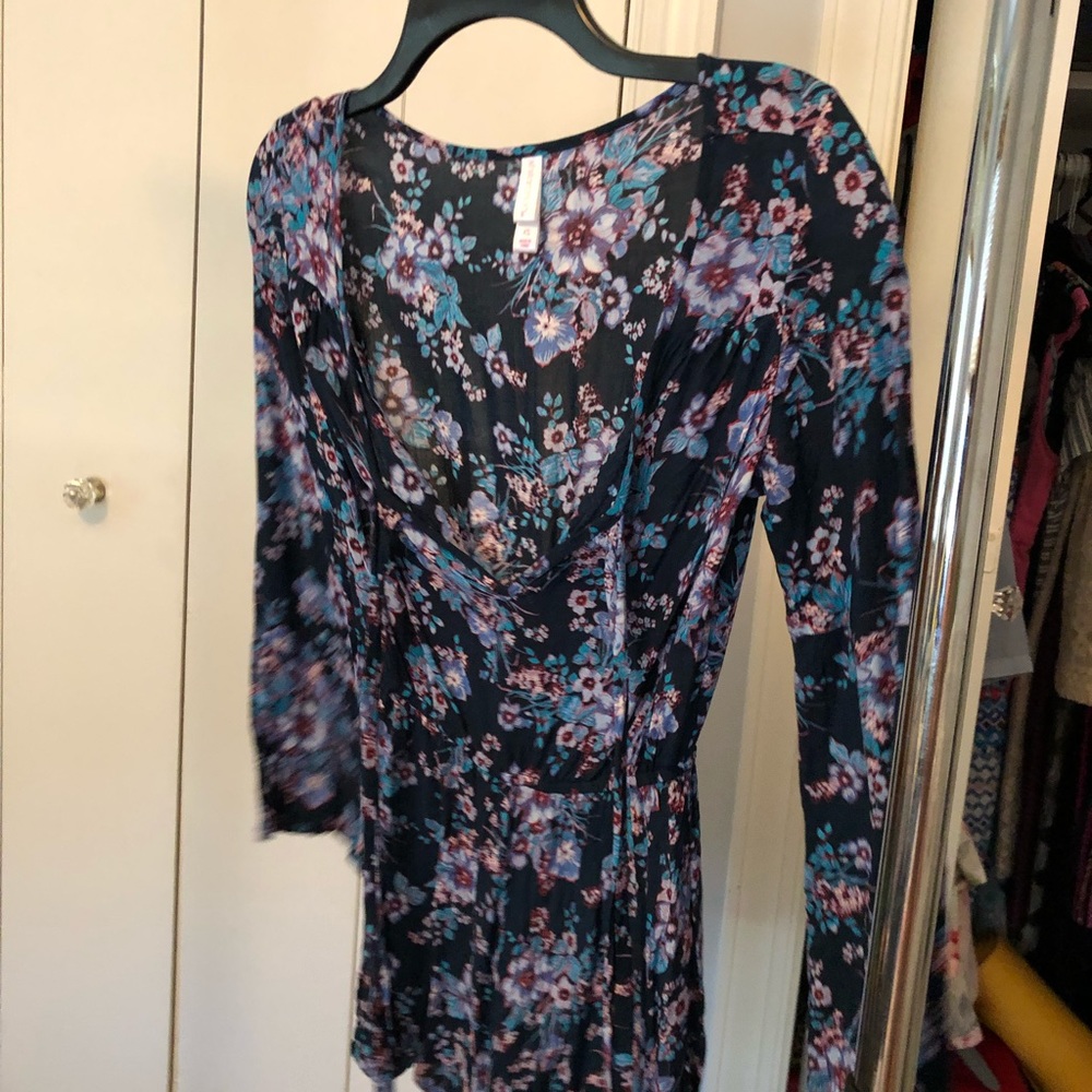 Target navy and purple floral romper
